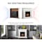 Edendirect 36.17'' 1500W heater, 7 flame brightness, overheat protection, remote control electric fireplace M1804A-WHITE+M1804C - alternate 5